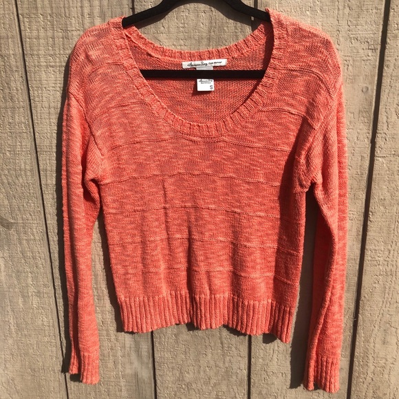American Rag Sweaters - American Rag Peach v-neck sweater size small